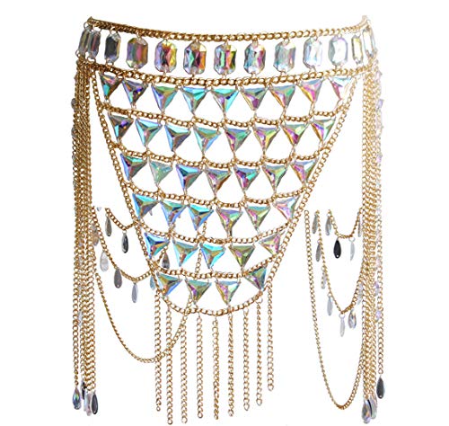 Women's Sexy Suit Body Chain - color: Gold Color-A-Skirt chain -3