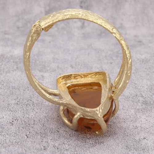 Gold Cuff Bracelet for Women Silver Beaded Bracelets Open Bangle Stackable Stretch Bead Bracelet Boho Jewelry Gifts for Wife Couple - style: Chunky Gold Bracelets