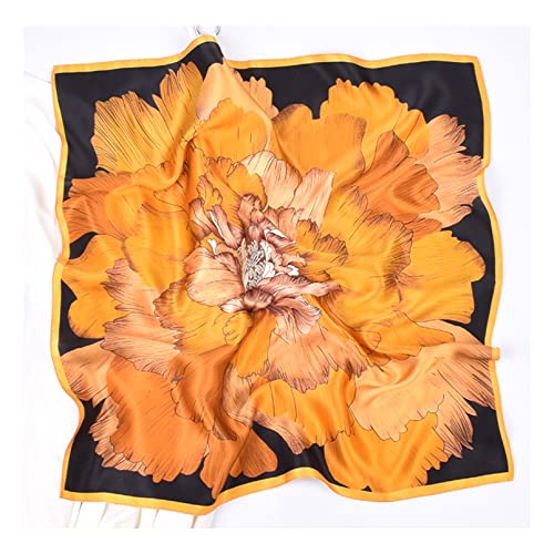 Aufeel Women's 100% Pure Mulberry Silk Small Square Scarf - Neckerchief Women - Silk Headscarf - 21" x 21" - color: Wild Passion