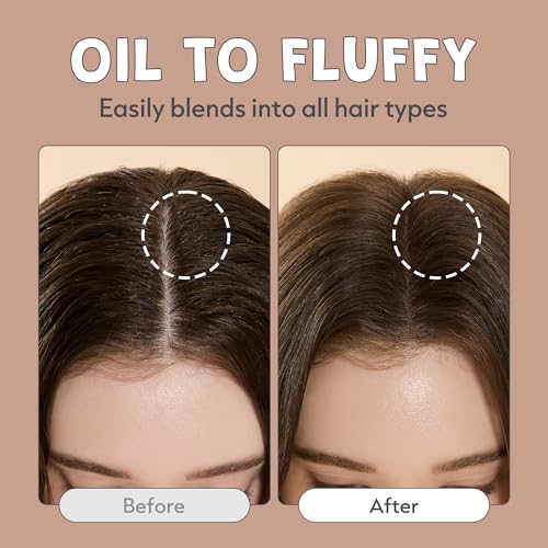 I DEW CARE Tap Secret Mattifying Dry Shampoo Powder - Hydrating Dry Scalp Shampoo for Oily Hair with Biotin & Black Ginseng - Travel Size & Vegan-Friendly Korean Hair Care 0.24oz (Light Brown V2) - color: Light Brown, size: 0.24 Ounce (Pack of 1)