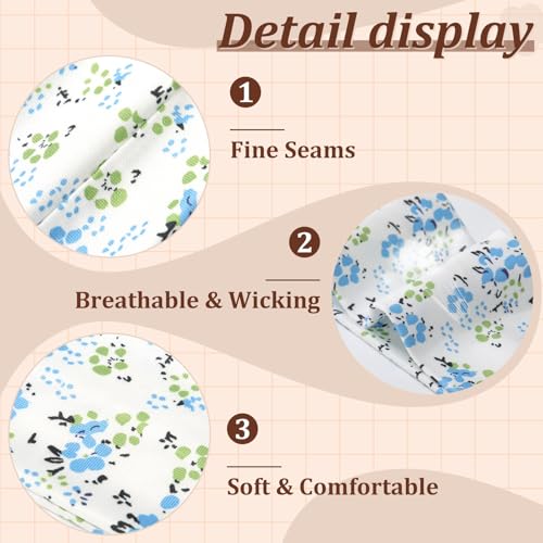 AWAYTR 6Pcs Wide Headbands for Women Non Slip Soft Elastic Hair Bands for Women's Hair for Workout Sports - color: Blue Print