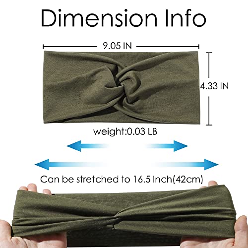 Artilady 6 Pack Wide Boho Headbands for Women - Soft Yoga Elastic Hair Bands for Girls Workout Running Sport Headwrap Non-slip Breathable (Sunset) - color: 6pcs Sunset