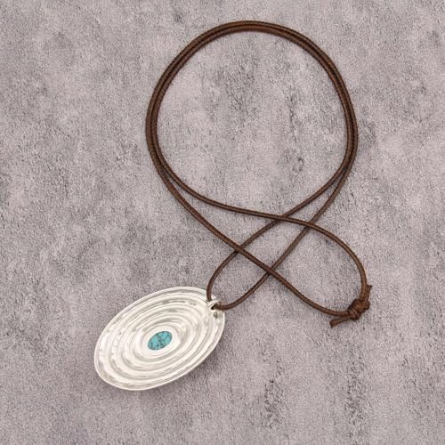 JAOYU Boho Necklace for Women Large Pendant Necklace Boho Long Choker Leather Gold Necklace Vintage Earthy Jewelry Trendy - style: Long Casual Necklace