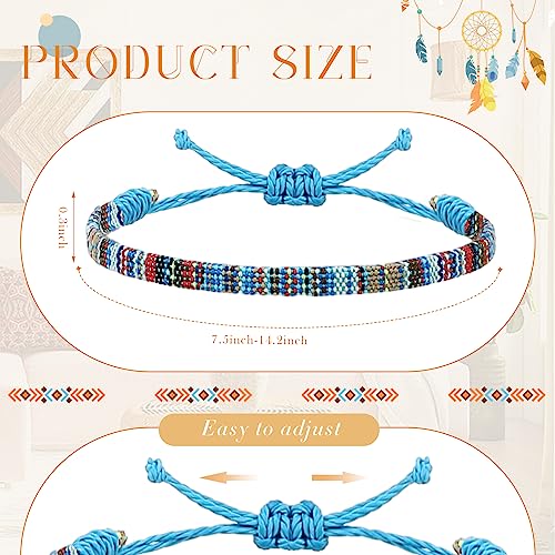 Yinkin Boho Surfer Ankle Bracelet Unisex Handmade Braided Bracelet Adjustable Woven Friendship Beaded Anklets Waterproof Beach Bracelets for Women Men