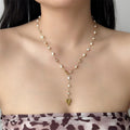 Long Gold Necklace for Women Jewelry fall fashion jewelry womens fashion - color: C-Fashionable heart-shaped pendant necklace