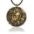 Pirate Coin Necklace, Double-Sided Antique Brass Pirate Accessories, Skull Necklace for Men Women and Kids, Halloween Costume Accessories for Pirate Party Cosplay, Halloween Dress Up Party Favors