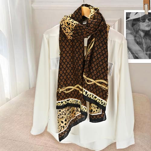 WZX Boho Scarf for Women, 70"x35" Large Lightweight Shawl Wrap for Travel, Sun Protection, Office & All-Season Wear - color: 008