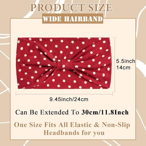 Polka Dot Headbands Wide Head Bands For Women's Hair Wraps Stylish Hairband Red White Black Non Slip Headband Stretchy Yoga Valentine's Day Hair Accessories For Women Valentine's Day Gift - color: Style 147