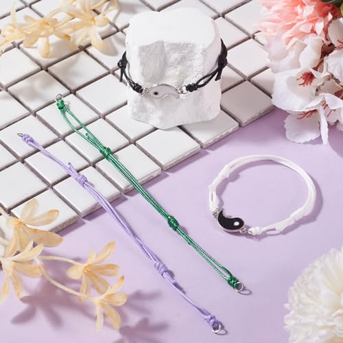 Adjustable Slider Bracelets Colorful Half Finished Bracelets Adjustable Beaded Bracelets DIY Friendship Bracelets for Women Jewelry Making Gifts Supplies - color: 12 Solid Colors