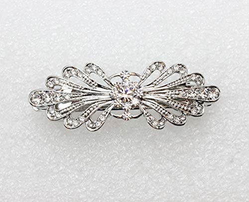 Faship Clear Small Mini Floral Hair Barrette Clip - color: Clear