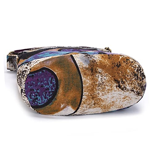 OPQRSTU Women's Retro Small Size Canvas Shoulder Bag Hippie Boho Crossbody Handbag - color: Purple