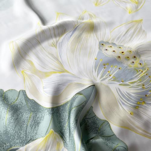Long Silk Like Scarf Lightweight Satin Scarves Large Sunscreen Shawl Wrap for Women - color: 011.lotus Light Green