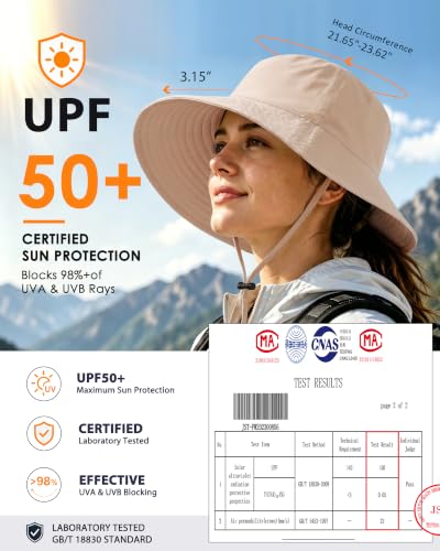Water-Resistant Sun UPF 50+ Bucket Hat Protection Packable Brimmed Boonie for Women Men Summer Lightweight Hiking Outdoor Cap - color: Dusty Rose