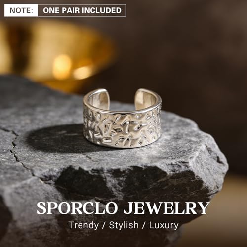 Gothic Ear Cuffs Helix Cartilage Clip on Goth Ear Cuff Stainless Steel Hypoallergenic Earrings for Women Men Non Piercing Gold & Silver Fake Earring Lightweight Punk Jewelry Gift - color: K5-Edgy Design Silver 1