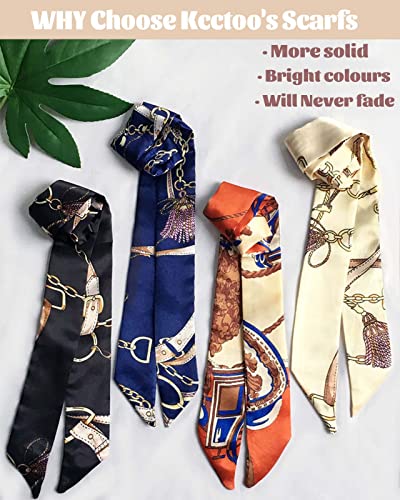 kcctoo 2/6/10Pack Scarf Bags for Women Handbag Scarfs Band Hair Neck Scarves Fashion Gifts - color: 2pcs - Blue