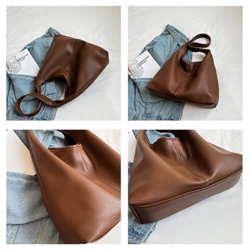 Straw Hobo Bag for Women 2026 Boho Woven Beach Purse Large Summer Straw Tote with Lining Black Raffia Shoulder Bag | straw material - color: Pu-black