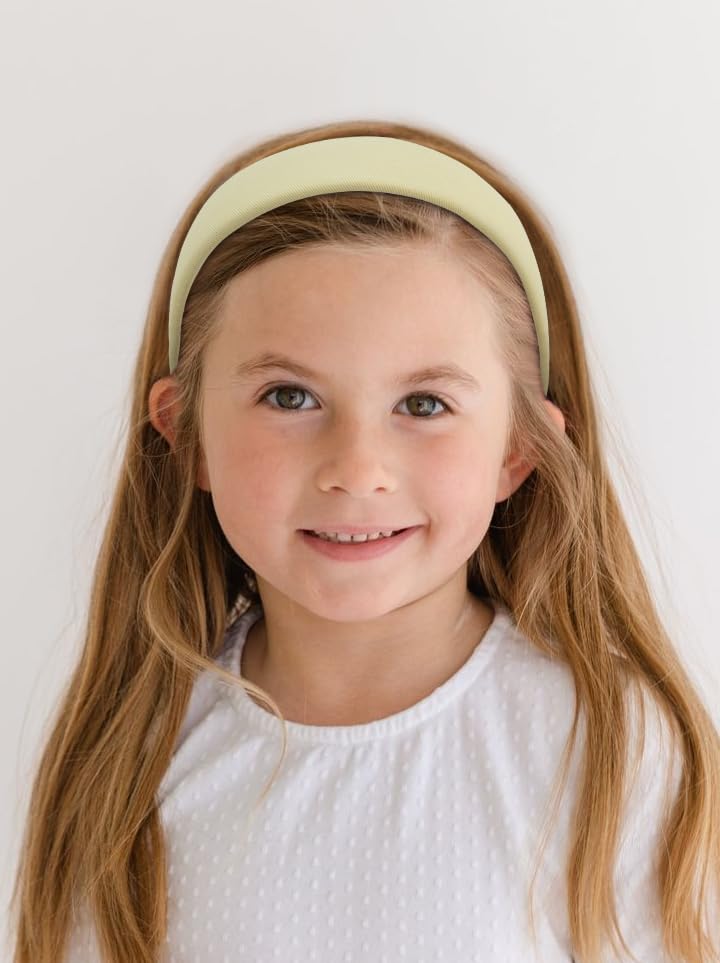 Huachi Headbands for Women Non Slip Trendy Headbands for Women’s Hair 1 inch Wide Cute Headband for Girls - color: Light purple, light yellow, light gray, dark gray