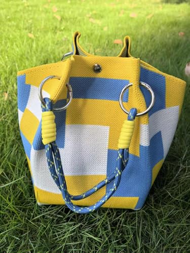 Crochet Tote Bag for Women, Knit Shoulder Handbag, Lightweight Reusable Shopping Bag, Summer Beach Woven Purse, White - color: Nordic Style