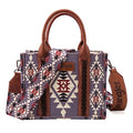 Wrangler Aztec Tote Bag for Women Boho Shoulder Purses and Handbags - color: Angel Diamond Lavender (Guitar Strap)