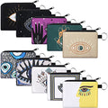 Boao 10 Pieces Small Coin Purse for Women Adults, Change Purse Pouch Mini Wallet Coin Bag with Zipper (Devil's Eye Series) - style: Devil's Eye Series
