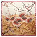 Julunar Silk Like Head Scarf for Women - Satin Large Hair Scarves - 35" Square Silk Hair Wrap for Sleeping with Gift Packed - color: A000-4 Folding Fans Pink