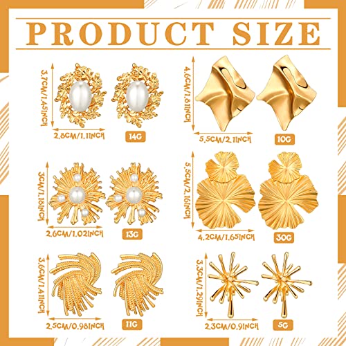 Glenmal Gold Statement Earrings for Women Large Gold Geometric Earrings Woven Twisted Leaf Earring Jewelry Gift - style: Lovely Style