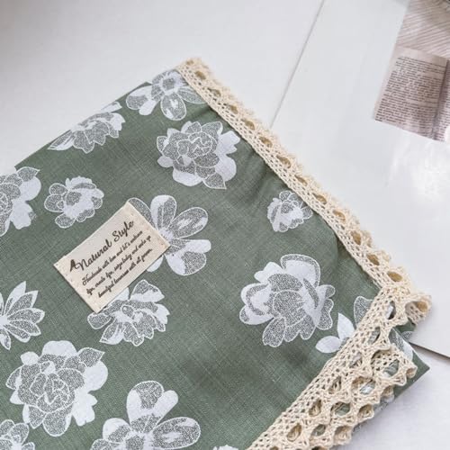 Soft Cotton Like Lace Bandana Headband, Head Wrap, Protective Coverage, Hair Neck Scarf for Women 24 x 24 inch - color: Cas016 - White Flower G