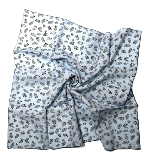 Shanlin Unisex Floral Cotton Square Scarf Bandanas 22x22 inch - color: Leaf-fruit-patterns
