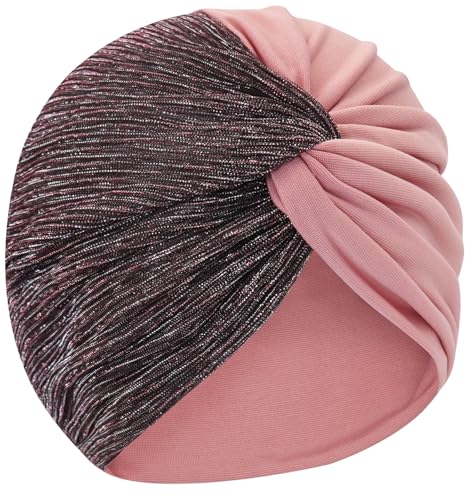 XYIYI Chemo Headwear Turban for Women, Cancer Patients Head Wrap Cover Hat for Hair Loss - color: Pink