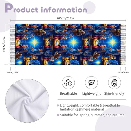 Scarfs for Women Fall Winter Scarves Shawls and Wraps for Evening Dresses - color: Design4