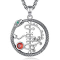 INFUSEU Mystical Hecate Triple Moon Goddess Necklaces, Divine Feminine Protection Gifts - style: Asmodeus Sigil