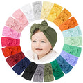 Jesries 22 PCS Baby Headbands Soft Nylon Hairbands with Bows Girls Hair Accessories for Newborn Infant Toddler Kids Handmade - color: Brown