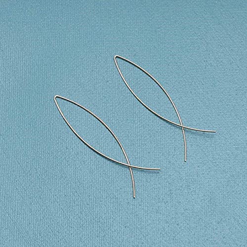 Boho Thin Arch Hoop Earrings Gold Threader Wire Earrings Open Hoop Earrings Minimal Everyday Earrings Jewelry for Women