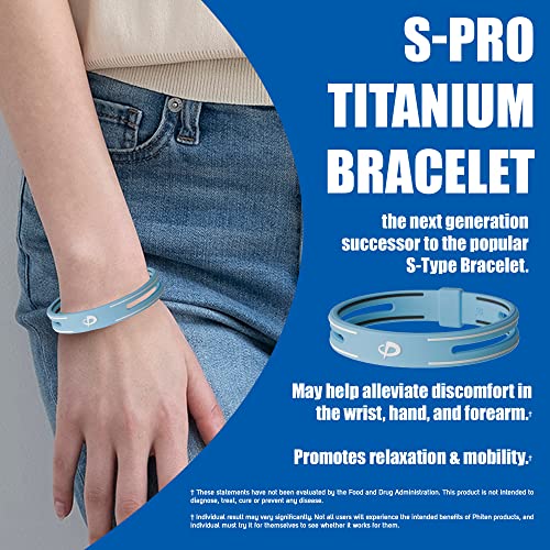 Phiten S-PRO Titanium Bracelet - Waterproof Sport Silicone Bracelet - color: Pink, size: 6.25 Inch