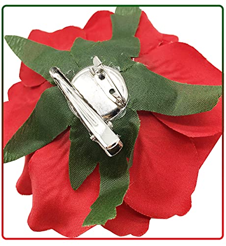 Hair Flower Clips Brooch Boutique Hair Accessories Bohemia Hairpins for Women Girls (ST Red) - color: ST Red