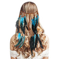 DOCILA Flower Headbands For Women Hippie Floral Hairband Boho Fairy Crown Wedding Parties Outfit Costume Hair Accessories - color: Turquoise