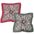 K-Elewon 27.5” Women Medium Square Scarf Head Scarf- 2PCS Neck Scarf Hair Scarf Head Sleeping Wraps Scarfs for Women H07 - color: Se07(2pcs)