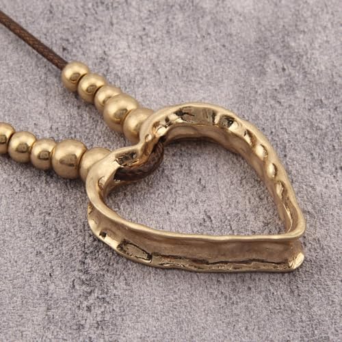 Leather Necklace for Women Vintage Boho Necklaces Black Cord Choker With Pendant Casual Chunky Leather Necklace Trendy - style: Bohemian Style Necklace