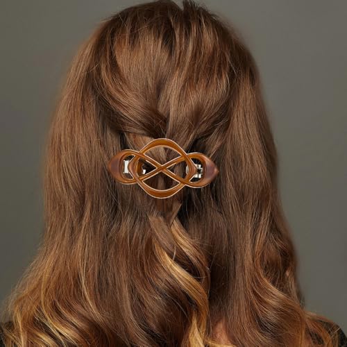 6PCS Vintage French Barrette Clips, Matte Flat Claw Clips for Thin & Long Hair Strong Hold Hair Accessories for Women & Girls - color: Style 1