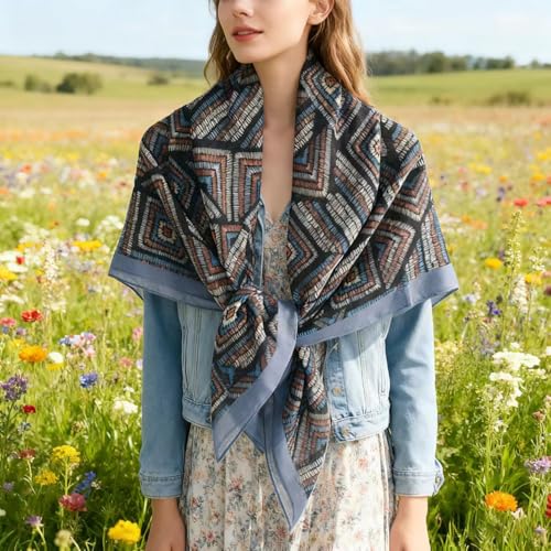 41" Large Square Scarf Hairscarf Fashion Scarves Hair Wrapping Scarfs Night Sleeping Headscarf for Women B06 - color: B063