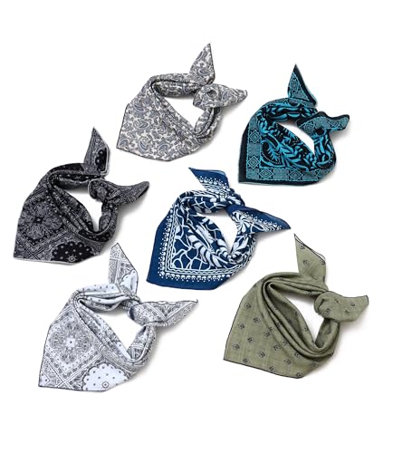 STARWHISPER Multicolored 22''x22'' Cotton Bandana for Women and Men Multi-purpose Headband Hair Scarf Protective Coverage - color: H2