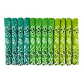 Bandanas Gift Set 12 Pack Soft Thin Handfeel Cotton Bandanna Scarf for men - color: Mixed Green
