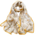 MINIDORA Lightweight Scarves for Women Elegant Floral Pattern Scarf Shawls Sunscreen Head Shawls - color: Style 13-yellow