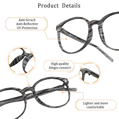 LifeArt Blue Light Blocking Glasses, Computer Glasses, Gaming Glasses, TV Glasses for Women Men (Wood, No Magnification) - color: 14_days_wood, size: +0.00(No Magnification)