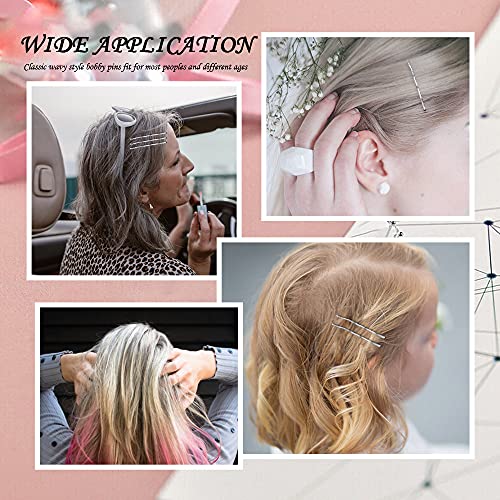 MORGLES Silver Bobby Pins for Gray Hair 120PCS 2Inches Hair Pins for Women with Box - color: Silver（2inch)