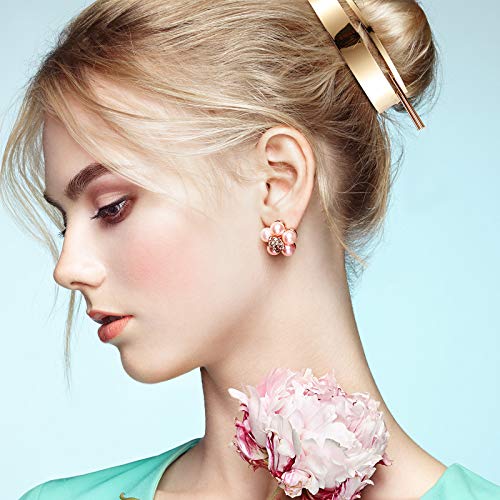 3 Pieces Gold Hair Accessory Set: Feather X-Shaped Bun Clip, Stick and Round Top