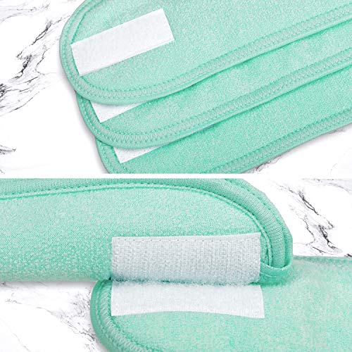 Whaline 4 PCS Spa Headband, Make up Hair Band, Stretch Terry Cloth Headband for Sport Yoga Shower (Mint Green) - color: Mint Green