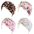 beauty YFJH Women's Cotton Turban Head Wrap Cancer Chemo Beanies Cap Headwear Cap Bonnet Hair Loss Hat - color: Leopard/Pink/Beige/Light Green