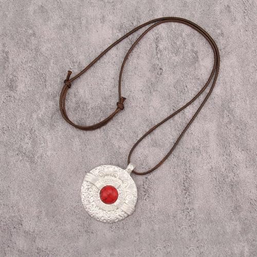 JAOYU Boho Necklace for Women Large Pendant Necklace Boho Long Choker Leather Gold Necklace Vintage Earthy Jewelry Trendy - style: Boho Chunky Necklace