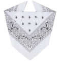 ZENO 100% Cotton & Natural Fibers Bandana Scarf - Soft, Durable, Machine Washable – Unisex for Men & Women - color: White Single